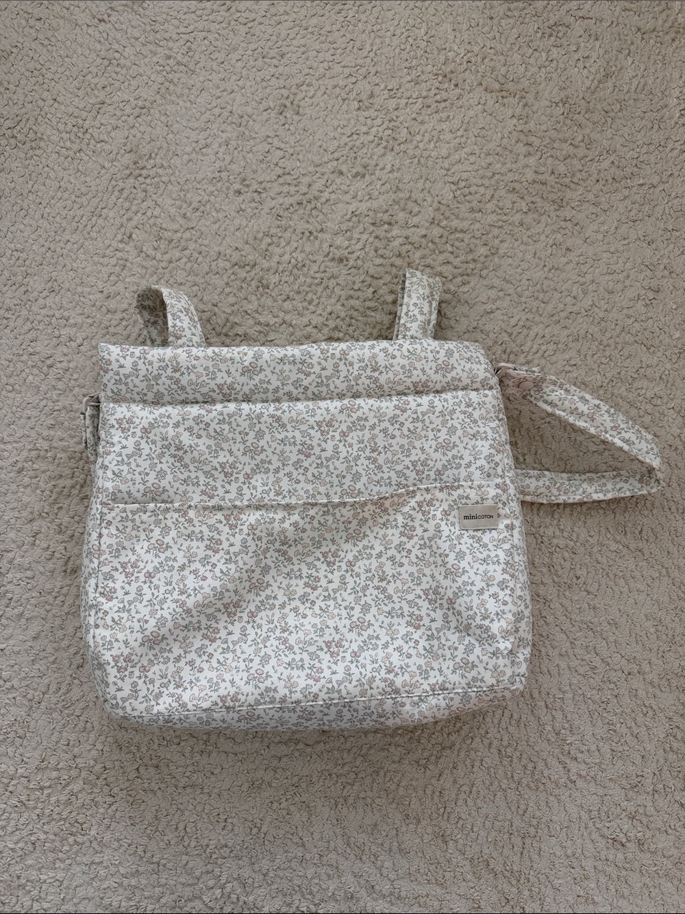 Minicoton diaper bag with stroller straps BRAND NEW NEVER USED (floral)